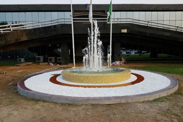 Gayser Water fountain at Lagos state Governors house Day view